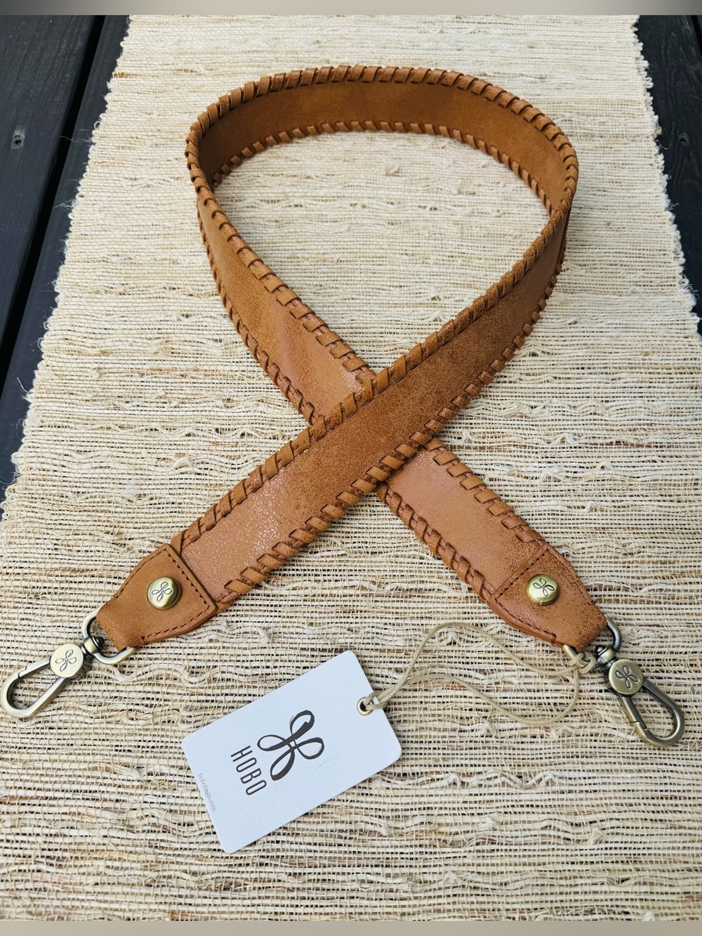 HOBO Whipstitch Guitar Strap - Leather Replacement Strap for Bag Purse Tote - Picture 3 of 16